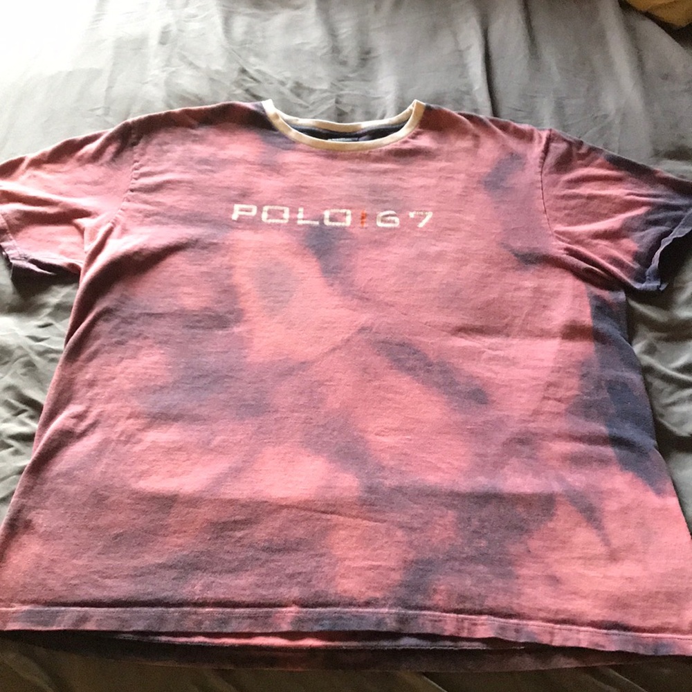 Tie dye polo tee